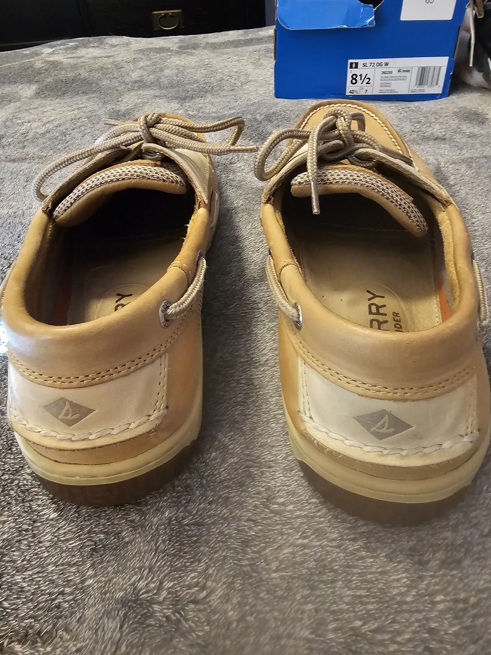 Sperry TopSider Leather 3 Eye Billfish Boat Shoe  Cognac Brown *Worn <3 Times *